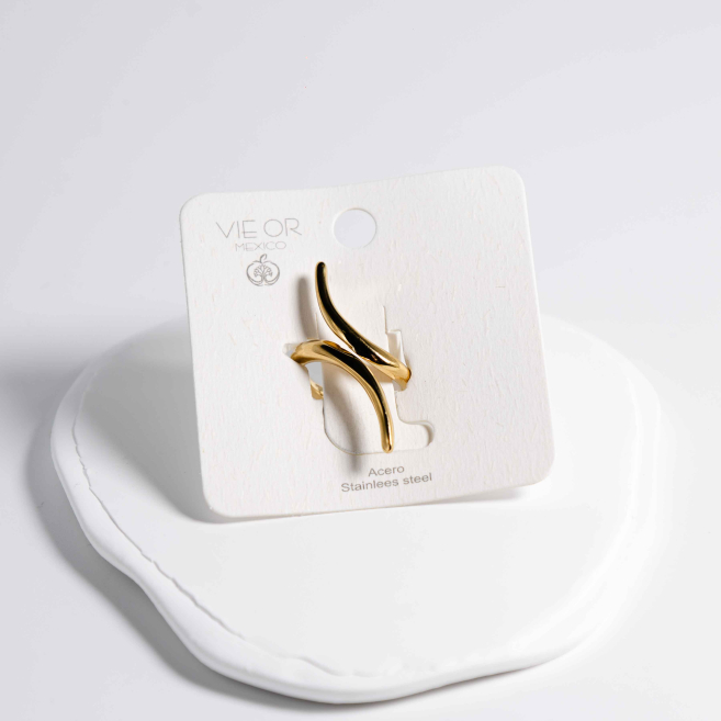 ANILLO Y00254 Dorado Acero Inoxidable -A24