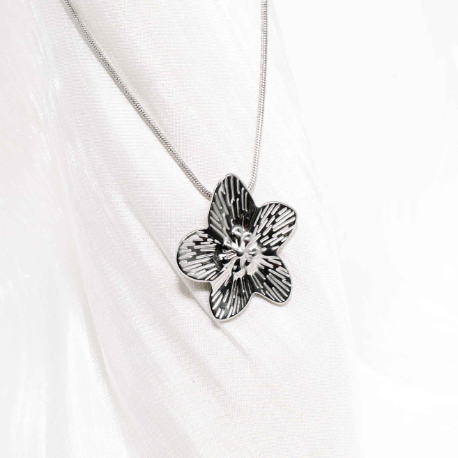 COLLAR ZO11281N250 Plateado Acero Inoxidable -2D12