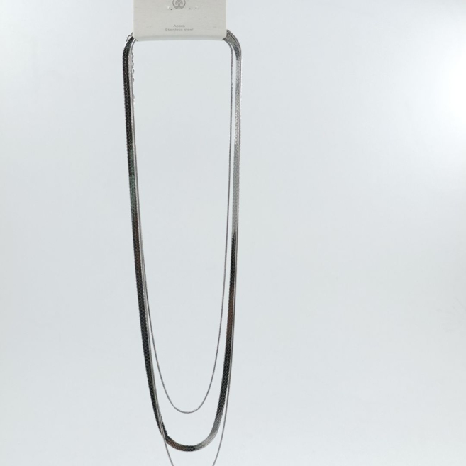 COLLAR ACERO ZO11612N Plateado