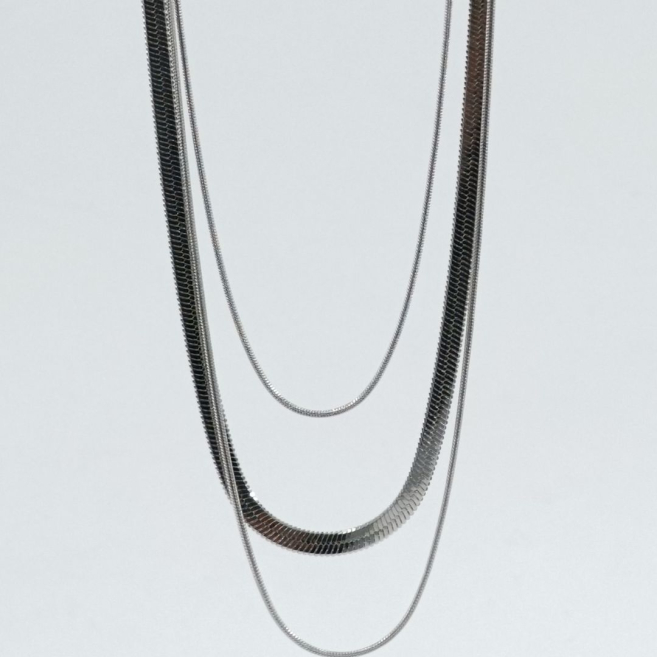 COLLAR ACERO ZO11612N Plateado