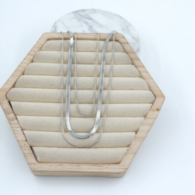 COLLAR ACERO ZO11612N Plateado