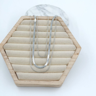 COLLAR ACERO ZO11612N Plateado