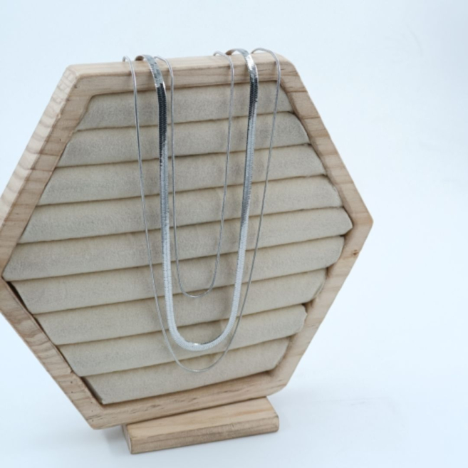 COLLAR ACERO ZO11612N Plateado