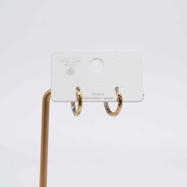 Aretes ZO13028E/2.5*12MM Dorado Acero Inoxidable