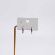 Aretes ZO13028E/2.5*12MM Plateado Acero Inoxidable