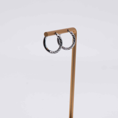 Aretes ZO13028E/2.5*12MM Plateado Acero Inoxidable