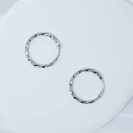 Aretes ZO13024E/2.5*16MM Plateado Acero Inoxidable