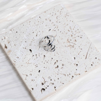 ANILLO ZO14679R Plateado Acero Inoxidable -2A32