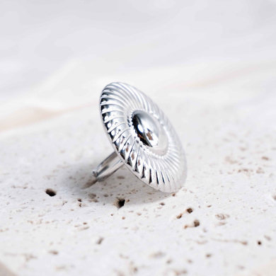 ANILLO ZO13074R Plateado Acero Inoxidable -2A43