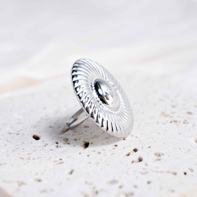 ANILLO ZO13074R Plateado Acero Inoxidable -2A43
