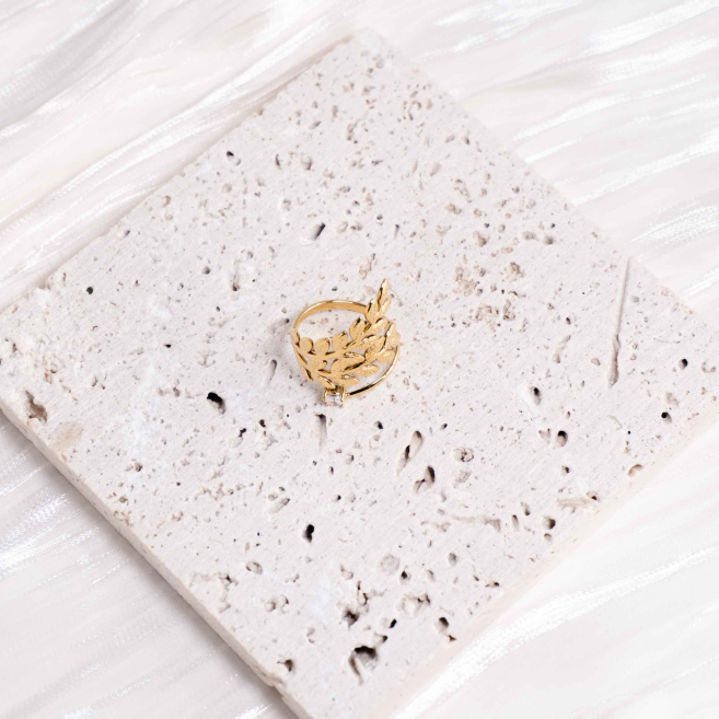 ANILLO ZO8734R Dorado Acero Inoxidable -2A57