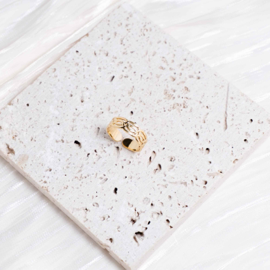 ANILLO ZO8571R Dorado Acero Inoxidable -2A23