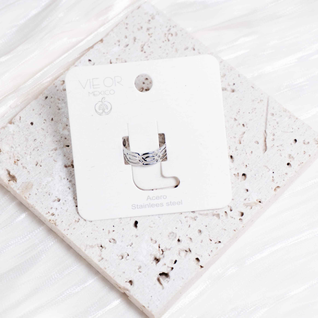 ANILLO ZO8571R Plateado Acero Inoxidable -2A23