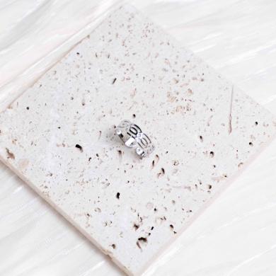 ANILLO ZO8571R Plateado Acero Inoxidable -2A23