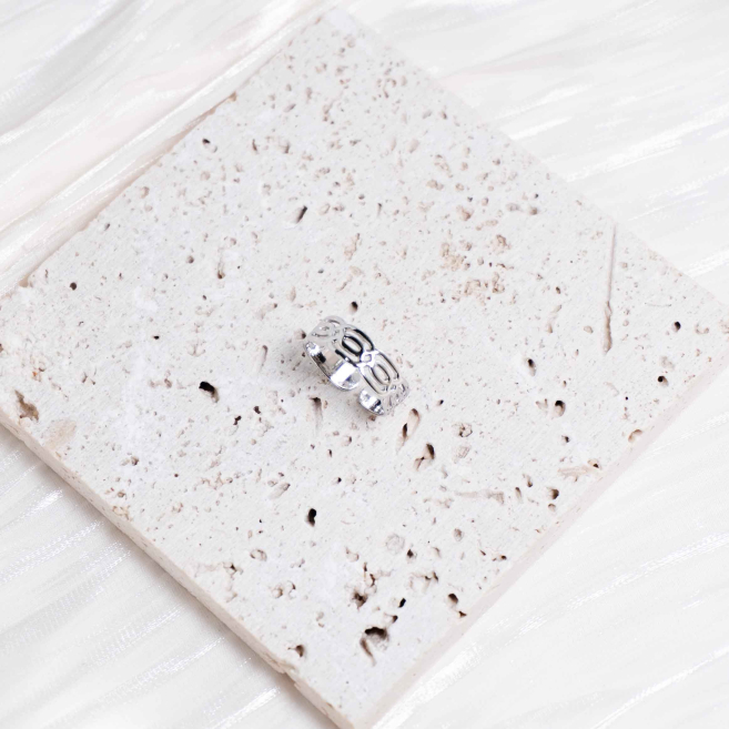 ANILLO ZO8571R Plateado Acero Inoxidable -2A23