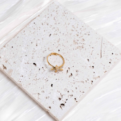 ANILLO ZO13344R Dorado Acero Inoxidable -A32