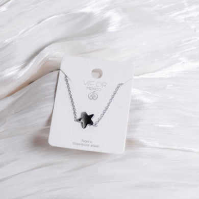 COLLAR ZO13303N Plateado Acero Inoxidable -E25