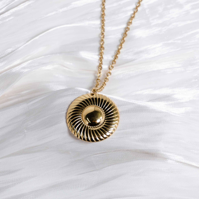 COLLAR ZO13075N Dorado Acero Inoxidable -2D27