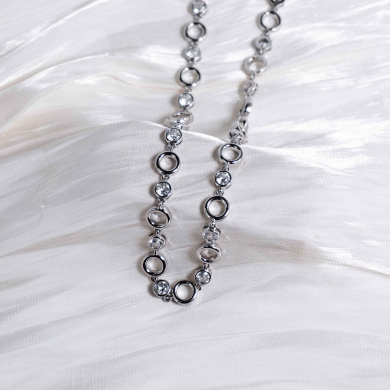 COLLAR ZO12791N Plateado Acero Inoxidable -2D17