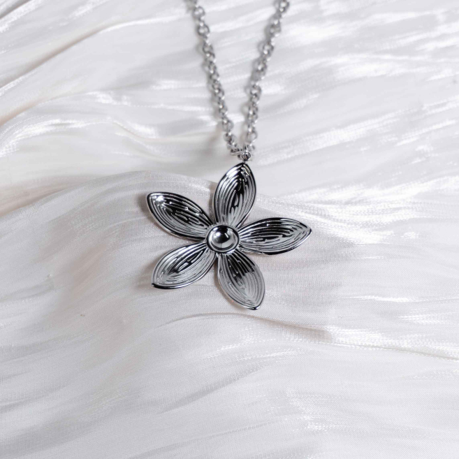 COLLAR ZO13092N Plateado Acero Inoxidable -2D28