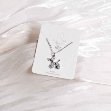 COLLAR ZO12666N Plateado Acero Inoxidable -2D31