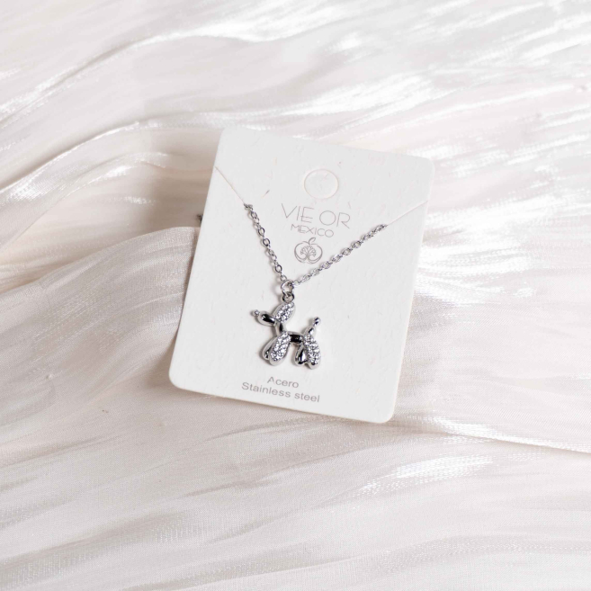 COLLAR ZO12666N Plateado Acero Inoxidable -2D31