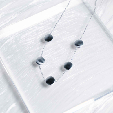 COLLAR ZO13298N Plateado Acero Inoxidable -2D24