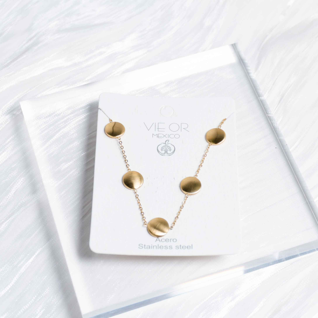 COLLAR ZO13298N Dorado Acero Inoxidable -2D24