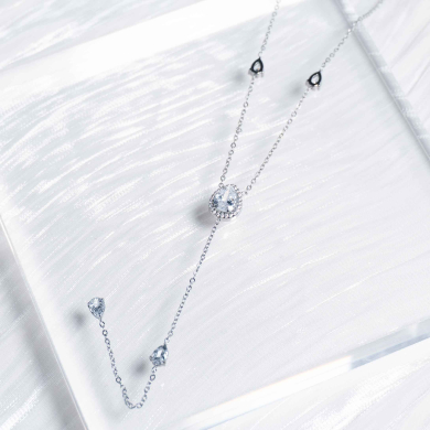 COLLAR ZO13228N Plateado Acero Inoxidable -2D17