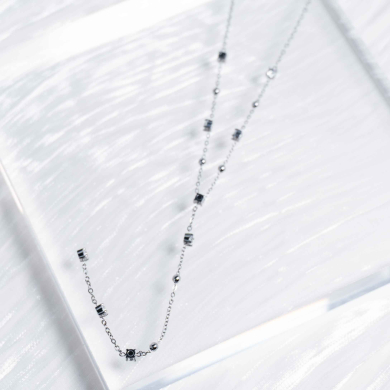 COLLAR ZO13220N Plateado Acero Inoxidable -2D16