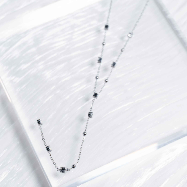COLLAR ZO13220N Plateado Acero Inoxidable -2D16