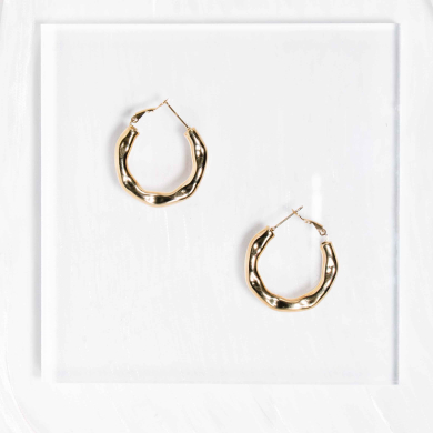 ARETES ZO13266E/30MM Dorado Acero Inoxidable -F25