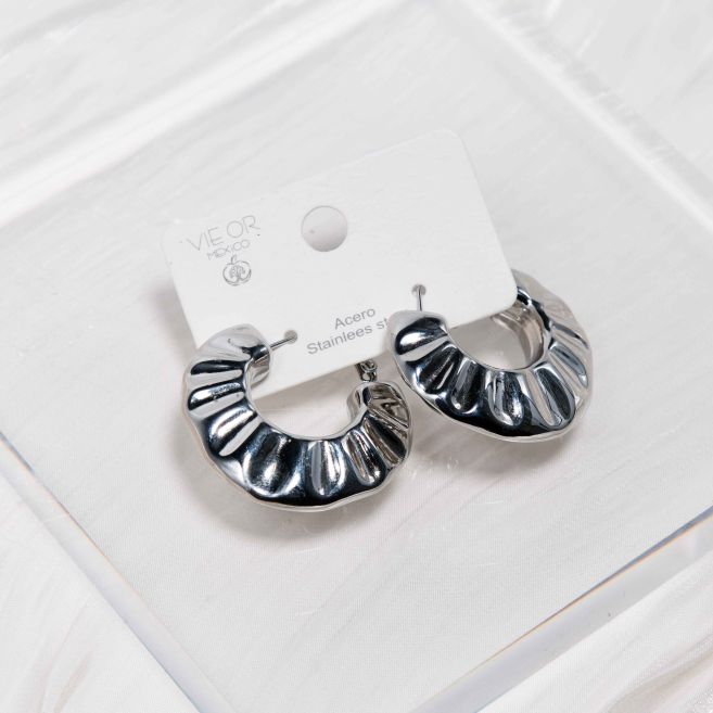 ARETES ZO12955E Plateado Acero Inoxidable -F49