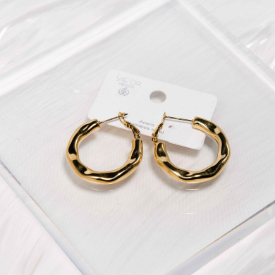 ARETES ZO13266E/30MM Dorado Acero Inoxidable -F25