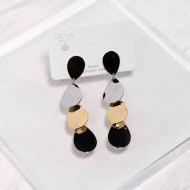 ARETES ZO5831E Bicolor Acero Inoxidable -G26
