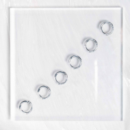 ARETES ZO12803E Plateado Blanco Acero -F46