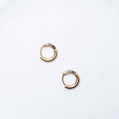 ARETES ZO10542E/8MM/200 Negro Acero Inoxidable -F22