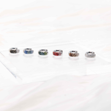 ARETES ZO12803E Plateado Multicolor Acero -F46