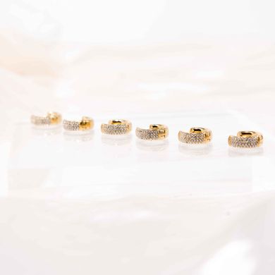 ARETES ZO12803E Dorado Blanco Acero -F46