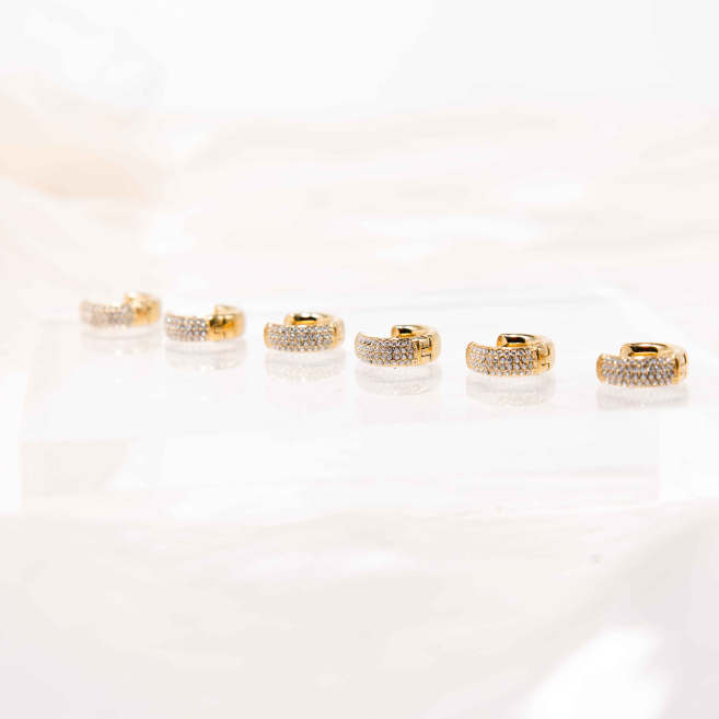 ARETES ZO12803E Dorado Blanco Acero -F46