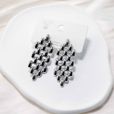 ARETES ZO13101E Plateado Acero Inoxidable -G37