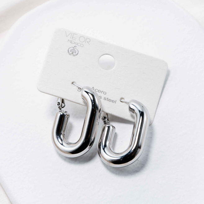 ARETES ZO12940E Plateado Acero Inoxidable -F29