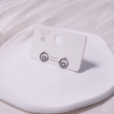 ARETES ZO1417E Plateado Acero Inoxidable -F18