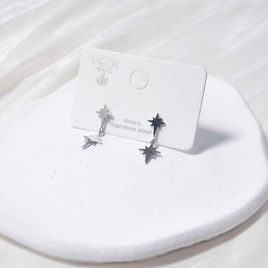 ARETES ZO1278E Plateado Acero Inoxidable -G210