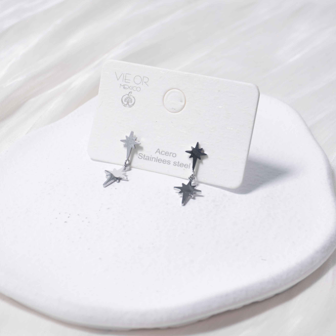 ARETES ZO1278E Plateado Acero Inoxidable -G210