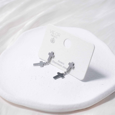 ARETES ZO1276E Plateado Acero Inoxidable -G19