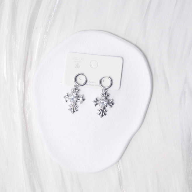 ARETES ZO13557E Plateado Acero Inoxidable -G21