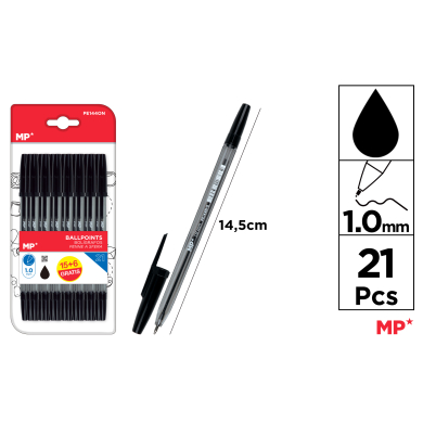 BOLIGRAFOS NEGRO PUNTA 1.0MM - A14