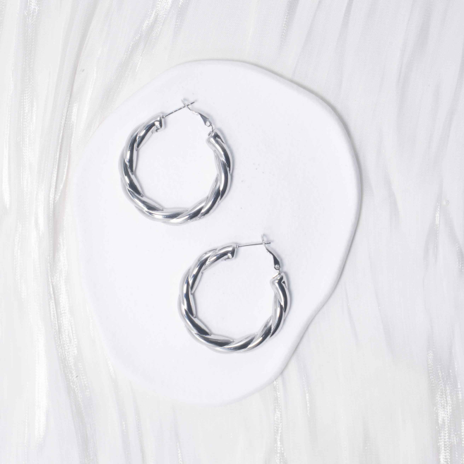 ARETES ZO12971E Plateado Acero Inoxidable -F26