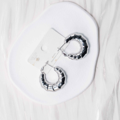 ARETES ZO12978E Plateado Acero Inoxidable -F24